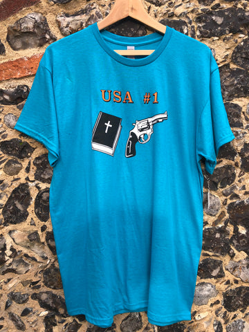 Dear Skating USA #1 T-shirt Blue